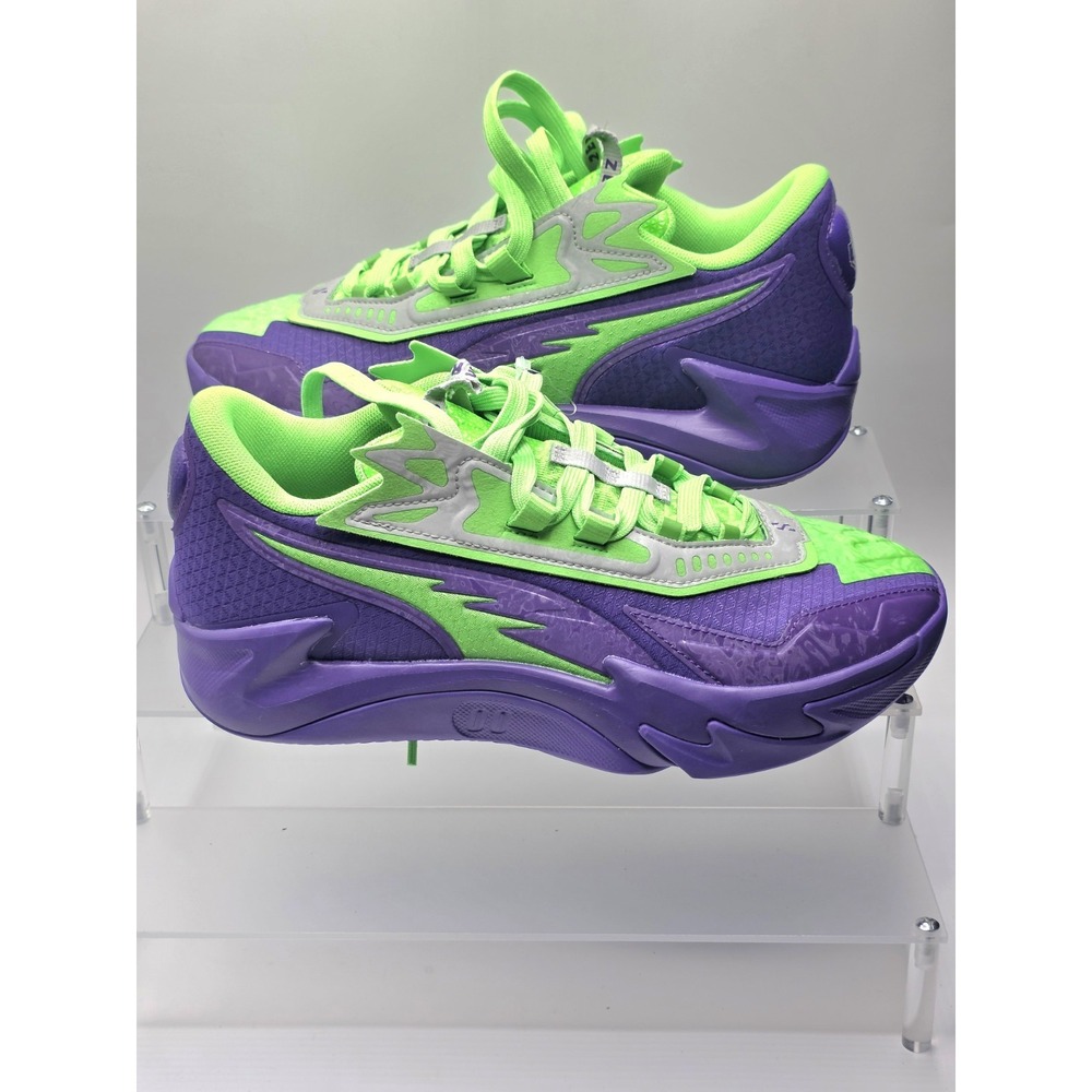 PUMA Scoot Zeros Ii Nxtpro Hoops Basketball Mens Green, Purple Sneakers Size 7